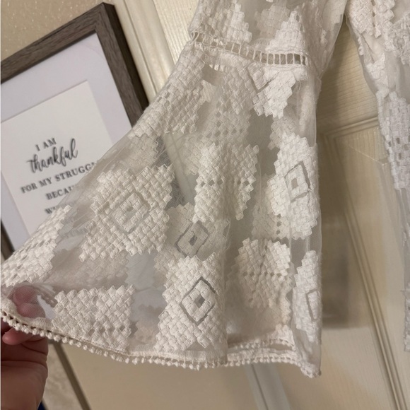 Shyanne White Lace Blouse worn once - Picture 2 of 4